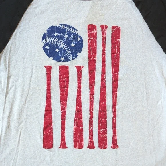 Adidas Kids 3/4 Sleeve Baseball Graphic Shirt, Size S (7) - Picture 2 of 5